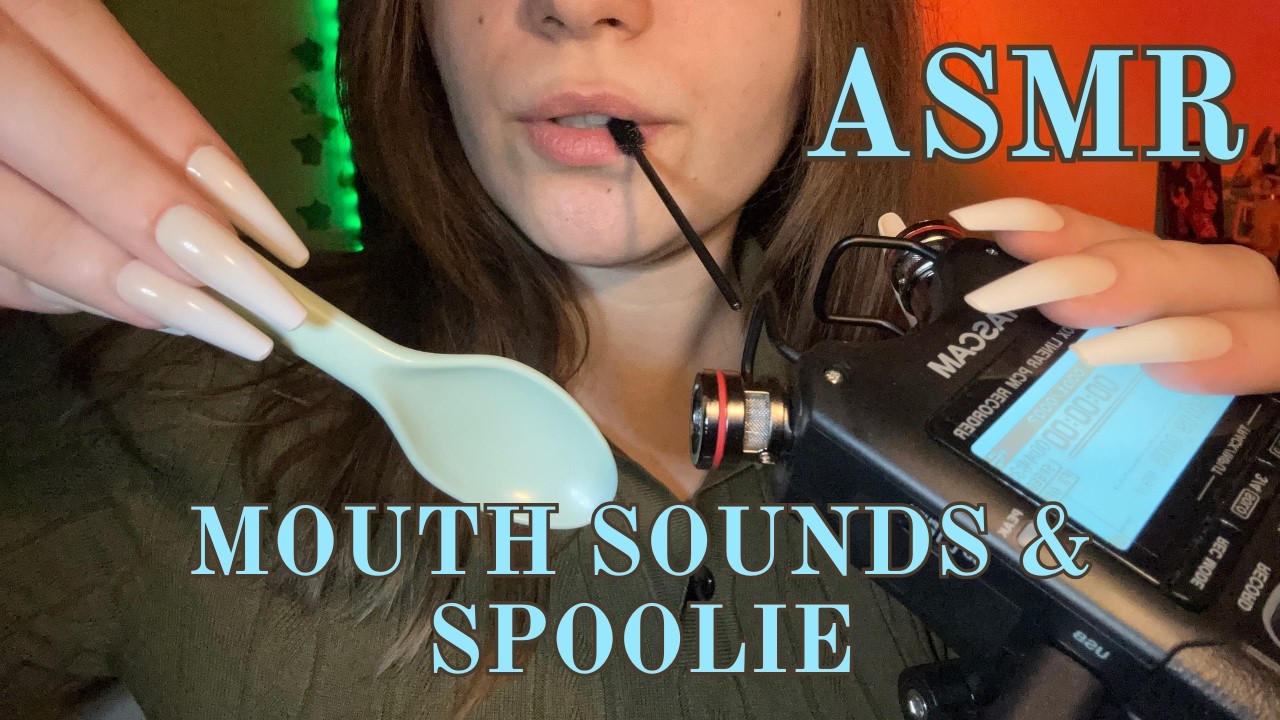 ASMR Mouth Sounds • Spoolie & Plastic Spoon • 30 Minutes