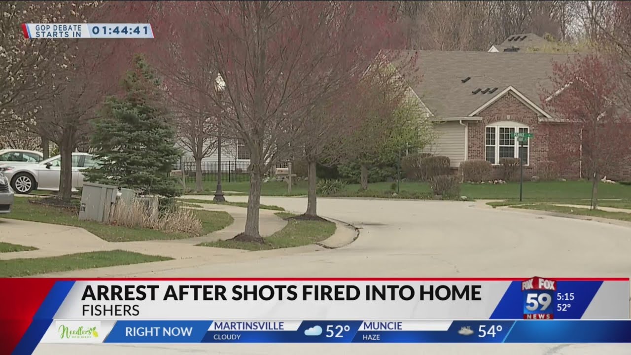 Man arrested after shots fired into Fishers home - YouTube