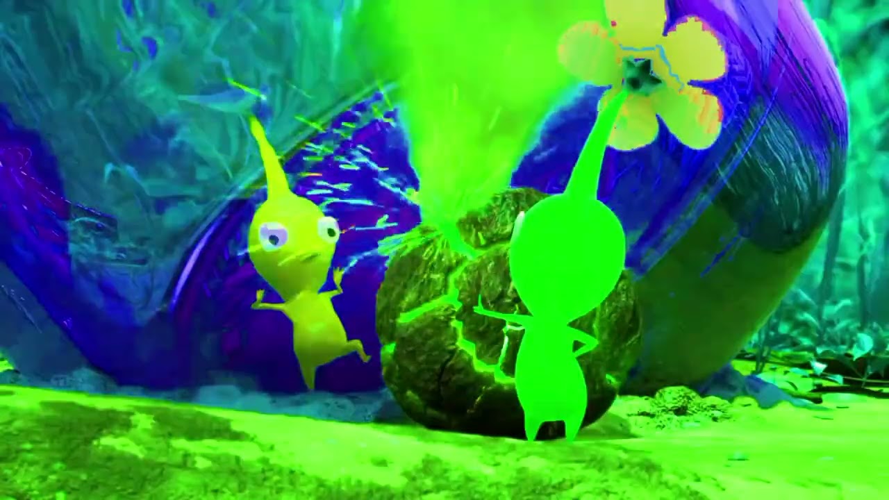 Catching Pikmin bombing stone bottles to resque to trap my friends inside the bottles