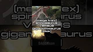 【強さ比べ】スピノサウルス(mega trex)vsギガノトサウルス(slick) #強さ比べ #edit #vsedit #jurassicworld #spinosaurus