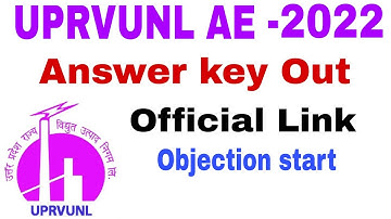 UPRVUNL AE Answer Key Out 2022// Objection Link start