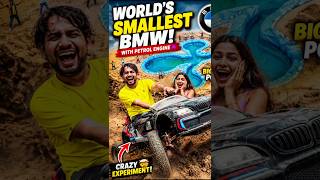 World's Smallest BMW 🚗💨 vs Biggest Pool Challenge 😱 | Crazy Experiment by MR INDIAN HACKER #shorts