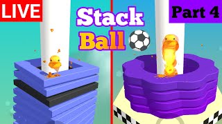 🔴 Stack Ball Live Gameplay 🎮 ⚽ | Part 4