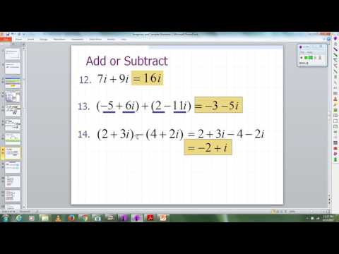 Arithmetic Operations on Complex Numbers.