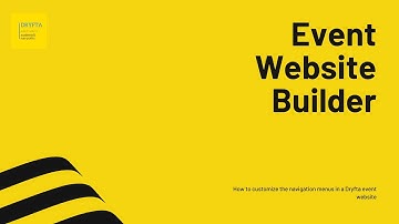 How to customize the navigation menus in a Dryfta event website