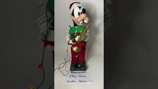 Vintage Disney Christmas Goofy Animated Musical Telco Motionette Trumpet Works