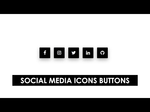How To Create Social Media Buttons | Create A Animated Social Media Icons Buttons Use Html And Css