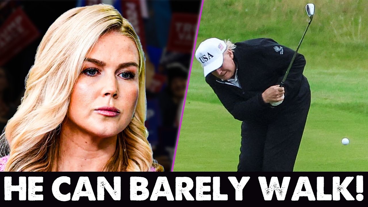 Попавшее в сеть фото раскрывает КРИЗИС ЗДОРОВЬЯ Трампа во время поездки на гольф!