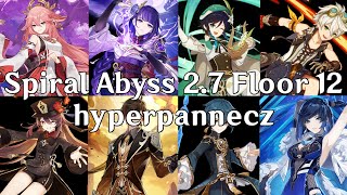 Spiral Abyss 2.7 Floor 12 Full Clear - 9 Stars