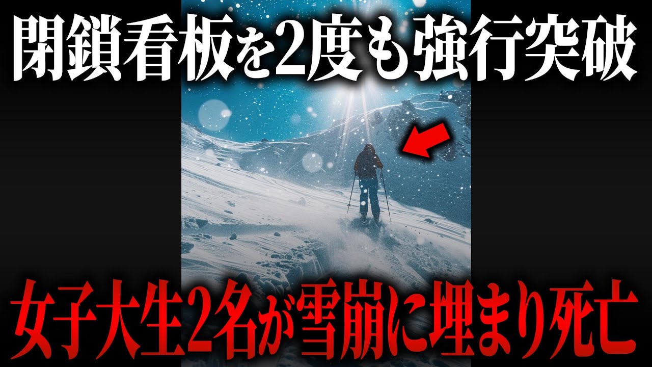 スキー場の立入禁止区域へ侵入…！講師の思い込みで女子大生2人が犠牲に【2008年 栂池高原雪崩事故】【ゆっくり解説】