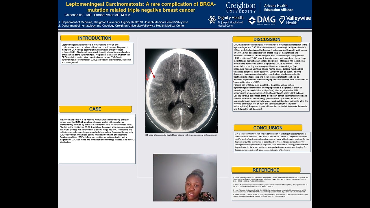 Leptomeningeal Carcinomatosis: BRCA-mutation related triple negative breast cancer