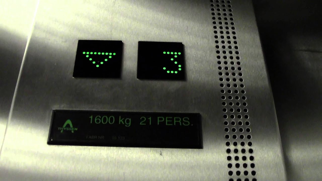 2000 Thyssen Traction elevators @ Amfi Shopping Center, Narvik, Norway.