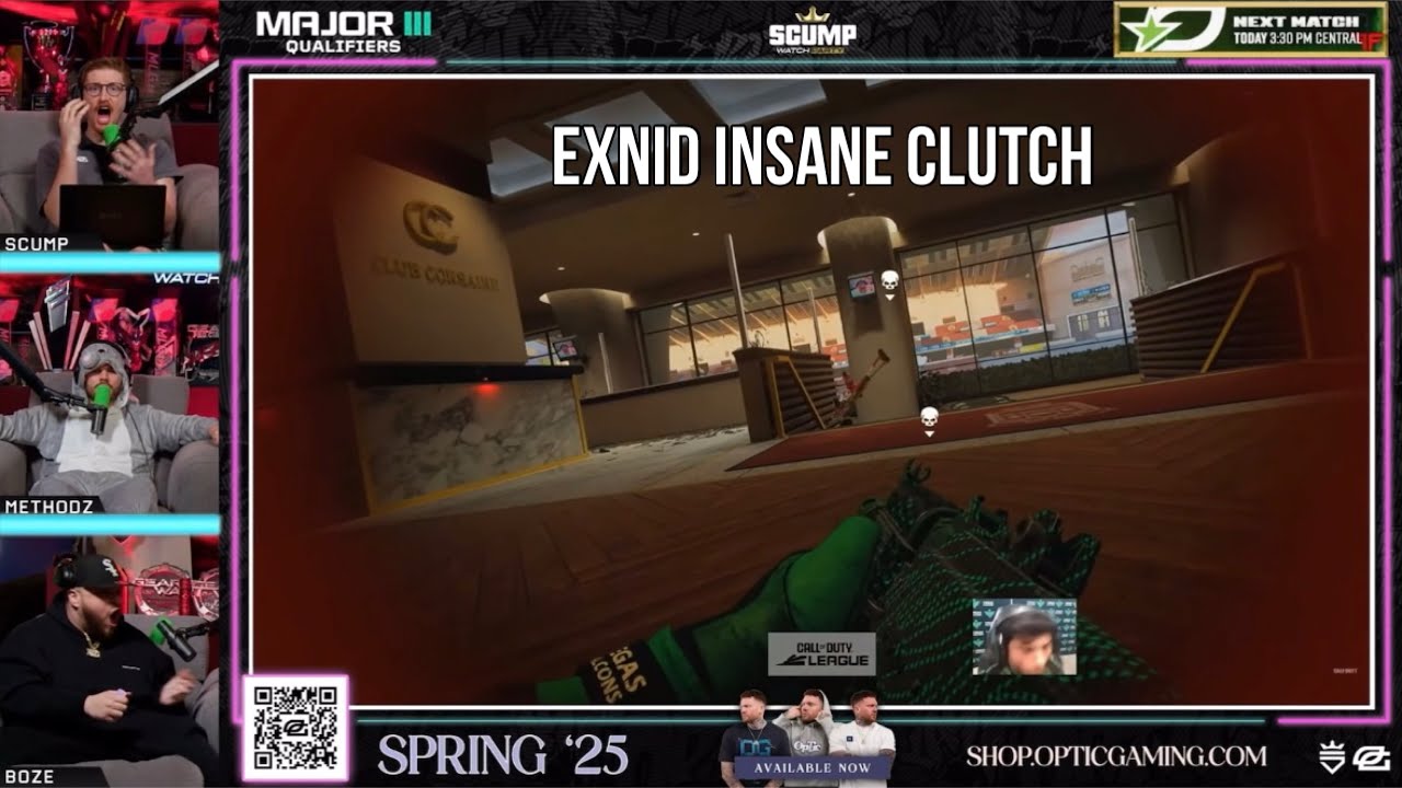 Scump SCREAMING After Exnid INSANE 1v3 Clutch 🔥