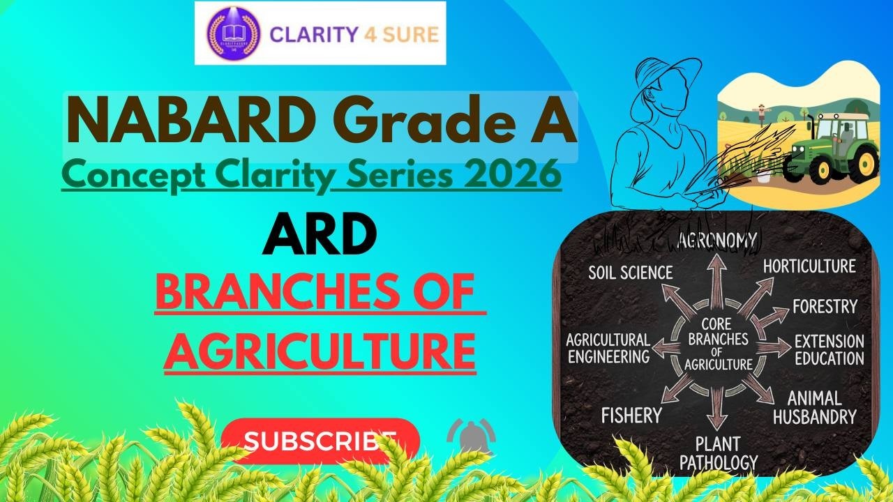 Branches of Agriculture Explained in Detail | NABARD Grade A Phase 1 ...