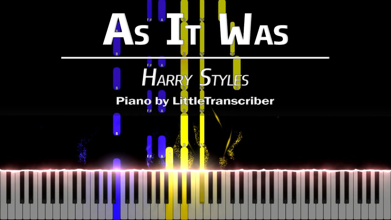 Harry Styles - As It Was (Piano Cover) Tutorial by LittleTranscriber