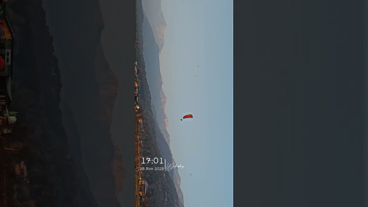 paragliding bir biling sunset🌅 fly