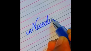"Nivedya" Beautiful name in Cursive writing #cursivewriting #calligraphy #shorts