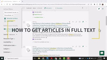 How to get articles in full text
