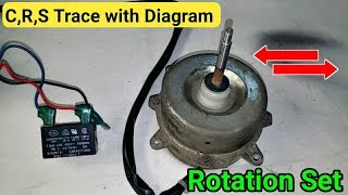 How to change fan motor rotation and check C,R,S with diagram