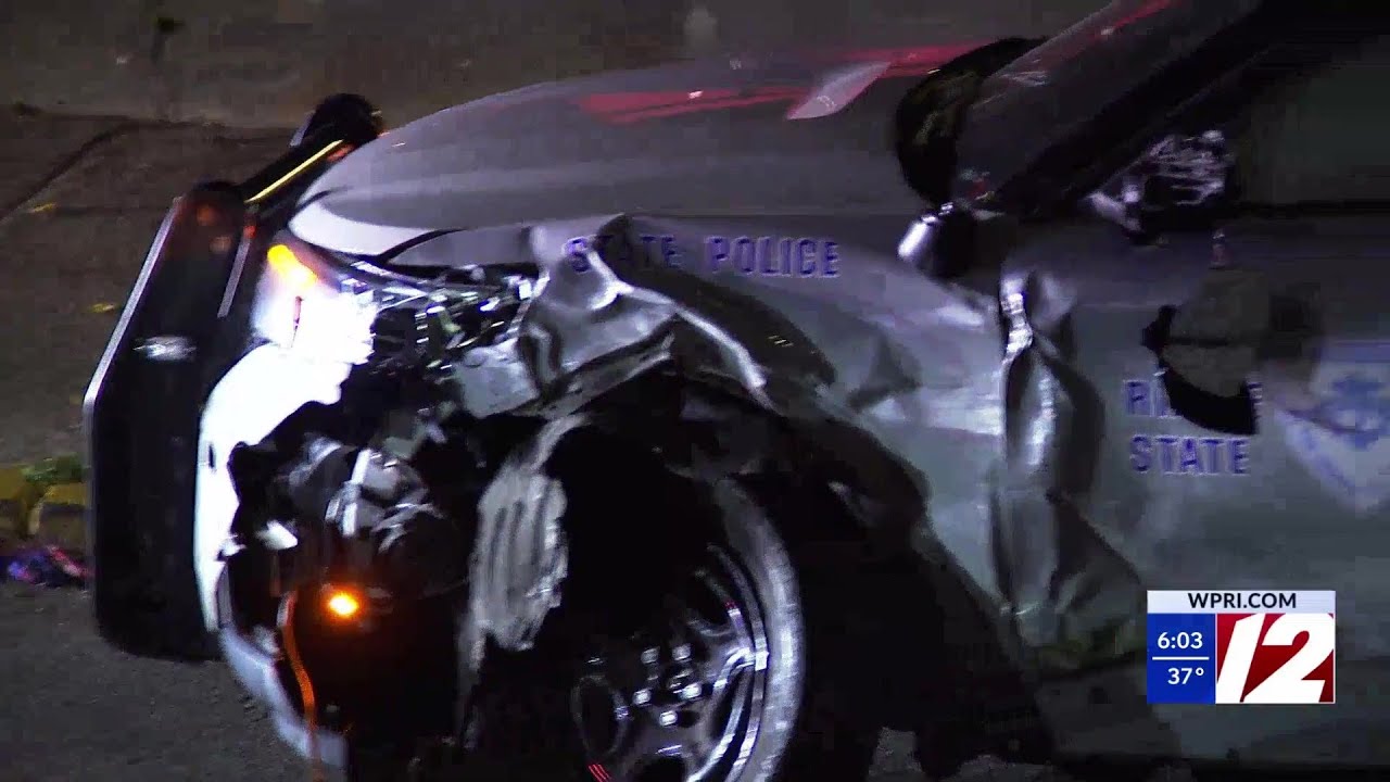 Driver charged with DUI after crashing into RISP cruiser - YouTube