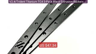 V2.4Trident Titanium Tc4 3-Pack Black Extrusion Backers For ... Amazing Value 2026 Must Have