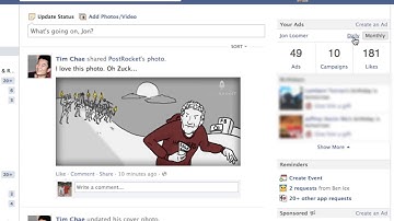New Facebook Ads Widget on News Feed