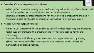 WSC SESSION 6: Analyzing Ethical and Rhetorical Elements