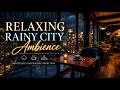 Midnight Rooftop Jazz 🌃 Relaxing Rainy City Ambience [LIVE]