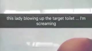 Lady Explodes The Target Toilet