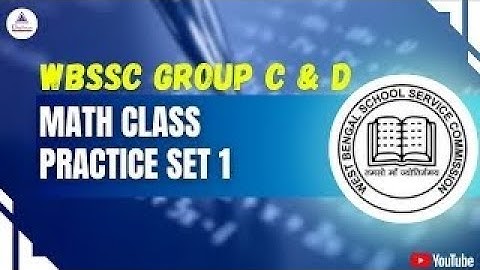 WBSSC GROUP C/D || Math Practice Set 1 |  #thedhronas #wbssc #groupc #maths