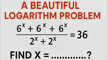 A Beautiful Logarithm Problem| From the Equation Find X?| Olympiad Problem Solving 