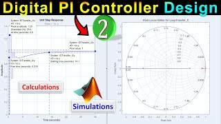 Digital PI Controller Design ⚡ Calculations & MATLAB Simulations 🌟 Example 2