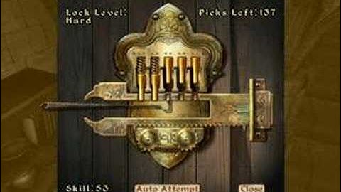Oblivion Lockpicking