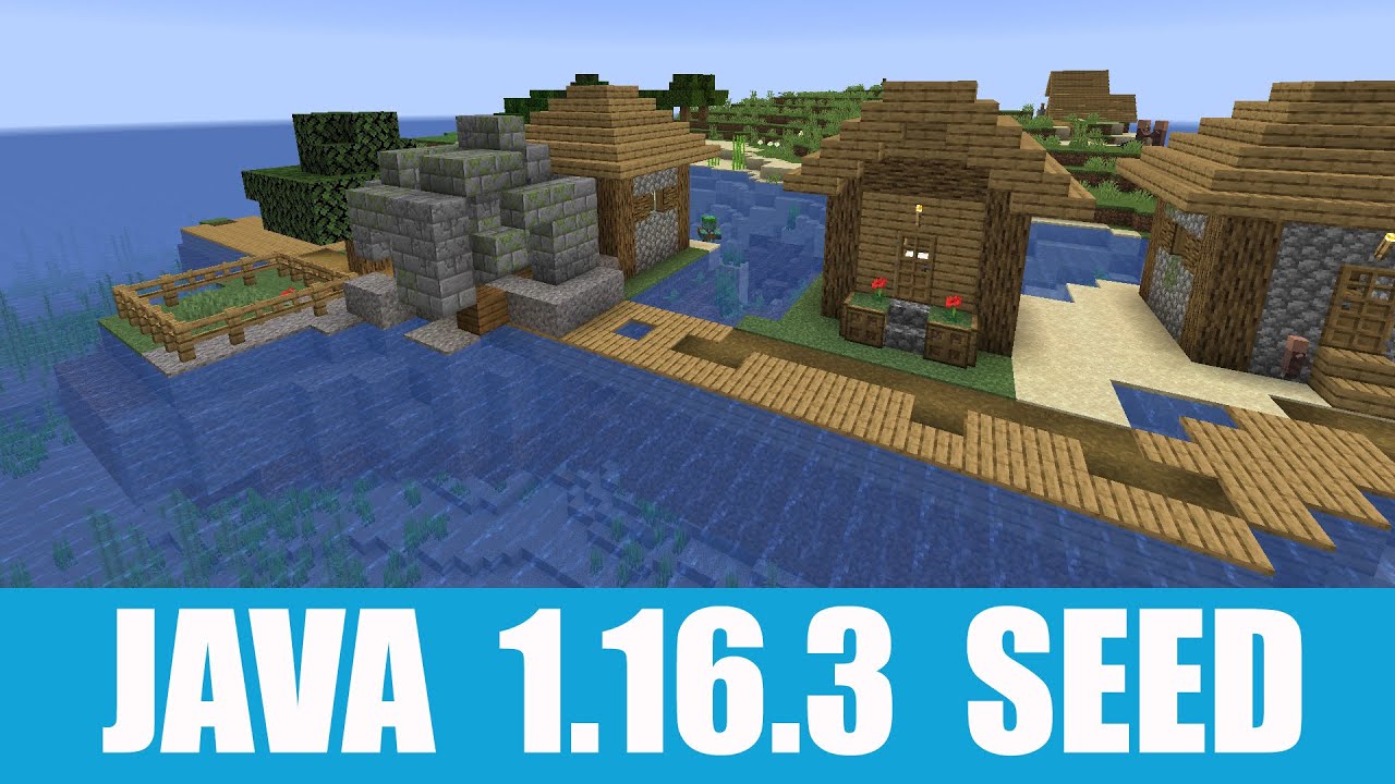 Minecraft Java 9.96.9 Seed: Island village near spawn merged with surface ocean ruins Minecraft Java 9.96.9 Seed: Island village near spawn merged with surface ocean ruins