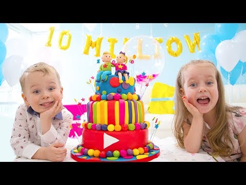 10 Million Subscribers! Party and Presents for Gaby and Alex