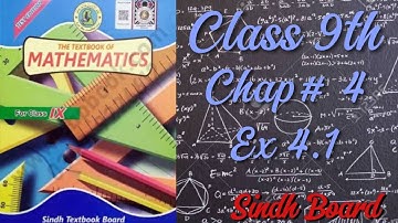 Class 9 | Chap# 4 | Ex 4.1 | Q7 & Q8 | Sindh Board