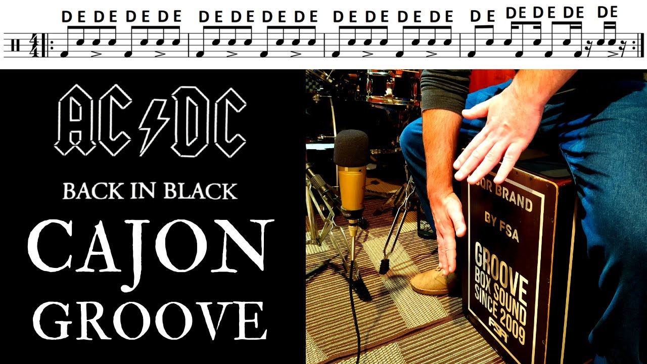 CAJON GROOVE Back in Black YouTube