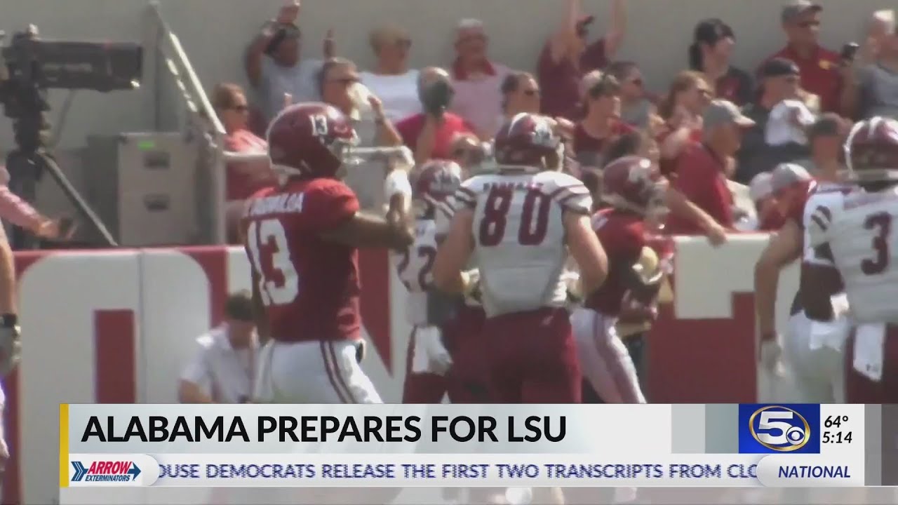 University Of Alabama Prepping For Trump Visit During Lsu Game