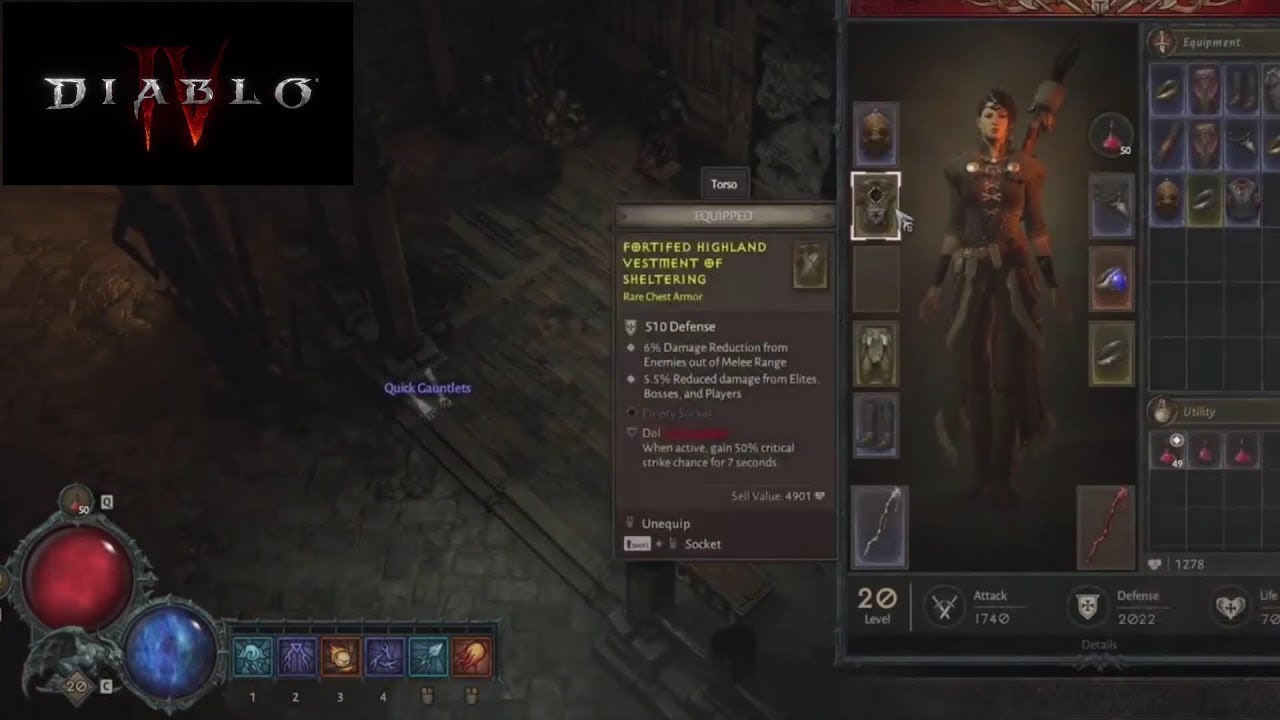 DIABLO 4 NEW Gameplay SORCERESS FIRST QUEST COMPLETE AND START NEXT