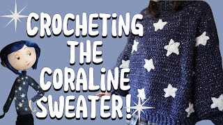 Crocheting the Coraline Sweater Crochet Studio Vlog Crochet with me