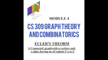 LECTURE 39||(MAT 206 GRAPH THEORY)Eulers Theorm /Module 4