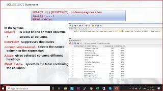 #07 SQL Fundamentals | SQL SELECT DISTINCT ALIAS Statements