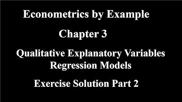 Qualitative explanatory variables regression models part 9 Ch#3, Exercise Solution part 2
