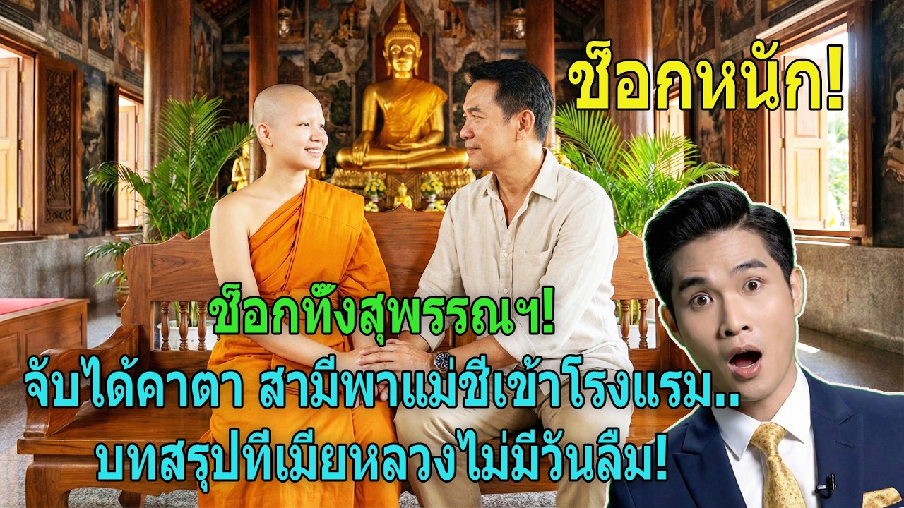 ช็อกทั้งสุพรรณฯ! จับได้คาตา สามีพาแม่ชีเข้าโรงแรม   บทสรุปที่เมียหลวงไม่มีวันลืม!