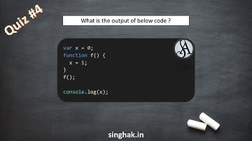 JavaScript Quiz#4 Solution - To understand the concept of java-script