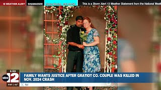 Family wants justice after couple was killed in November 2024 car crash in Gratiot County