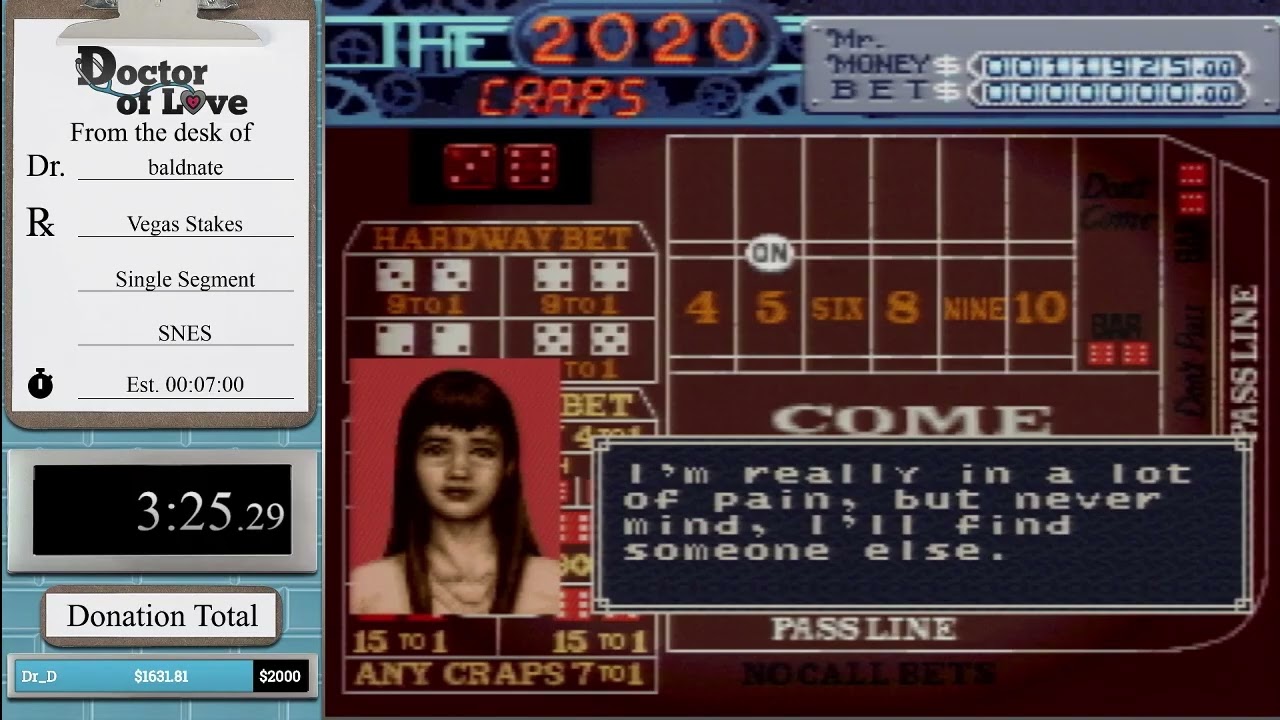 Dr. Degen marathon - Vegas stakes (single segment) - Baldnate