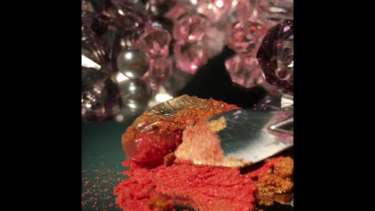 Oil paint mixing GOLD GLITTER PINK SHIMMER YouTube