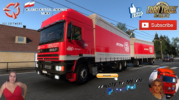 Euro Truck Simulator 2 (1.44) DAF 95ati by XBS Delivery in Poland-Detail-Adding Map + DLC