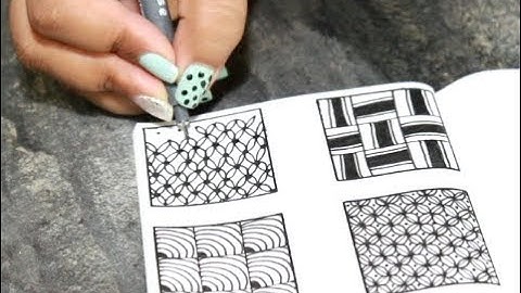 Easy - 20 ZENTANGLE Patterns for Beginners | Zen Art